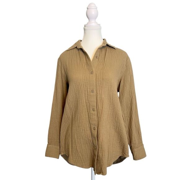 Aritzia Wilfred Free Sail Gauze Button Down Shirt Size 2XS - Picture 1 of 8